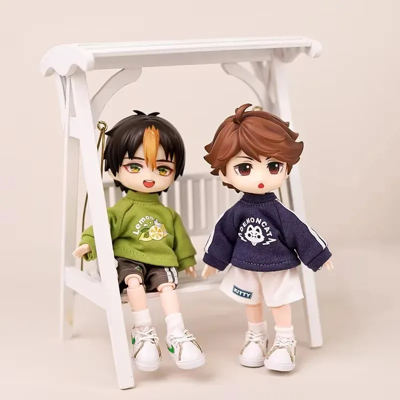 OB11 Clothes Bear Pattern Hooded Sweatshirt Hippop Shorts Set Decoration Molly, GSC Body, 1/12bjd Doll Clothes Toy Clothing