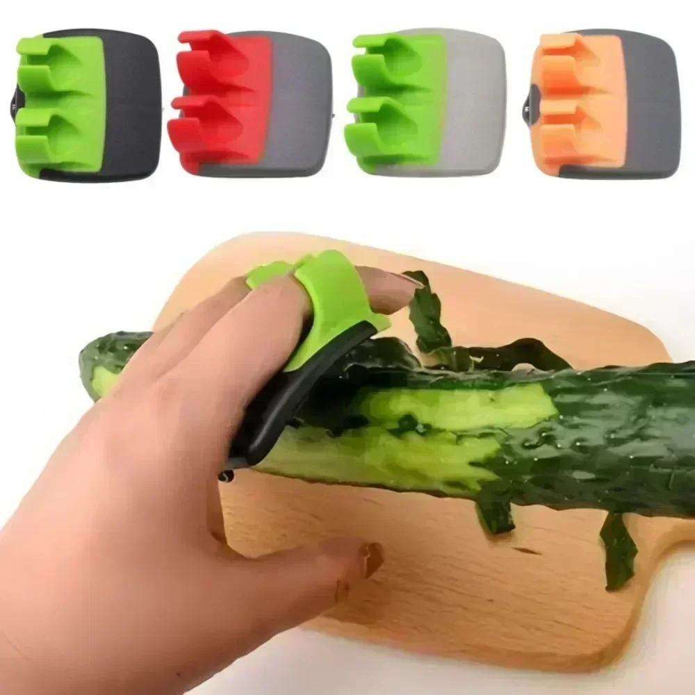 Creativity Stainless Steel Finger Peeler Vegetable Fruit Slicer Sharp Blade Comfortable Non Slip Grip Practical Household Goods