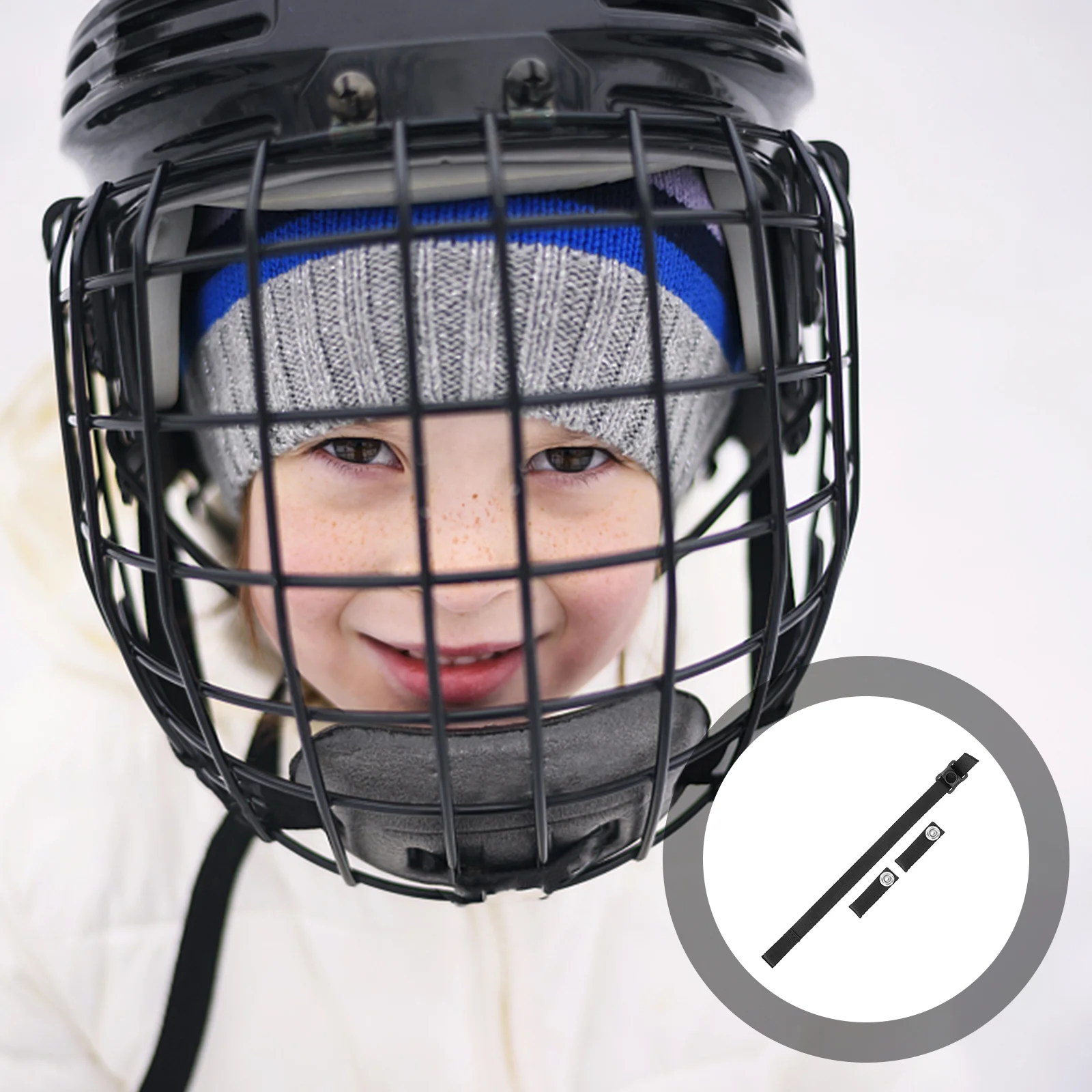 

Sports Accessories Hockey Elastic Chin Strap Replacement under for Black