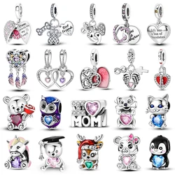 Heart Shape Series Fit Original Bangle Bracelet Charms Diy 925 Silver Charm Beads Jewelry Gift For Women