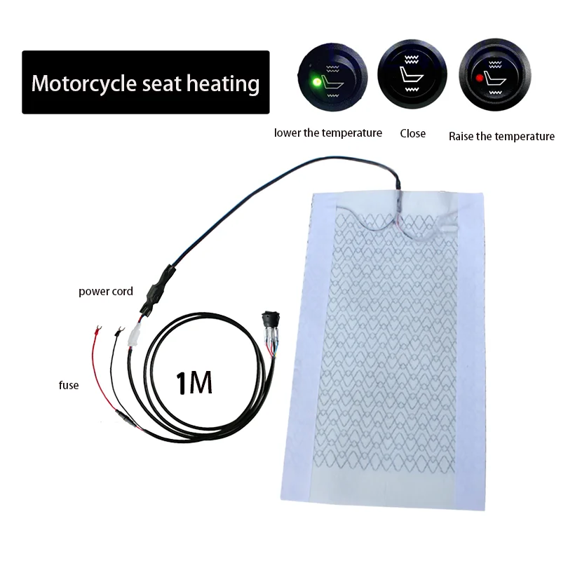 

12V Carbon Fiber Heated Seat heating Heater Pads Winter Warmer Covers Universal for Car Motorcycle seat