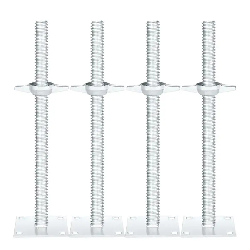 Screw Jacks Home Leveling Scaffolding Set 4 Pieces Adjustable Scaffolding Equipment Galvanized Scaffolding Screw Brackets With