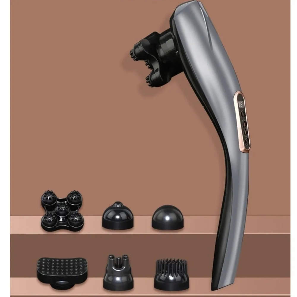 

Various Massage Heads Wireless Massager Multi-purpose Red Light Simulation Dolphin Massager Rechargeable Kneading Massage Stick