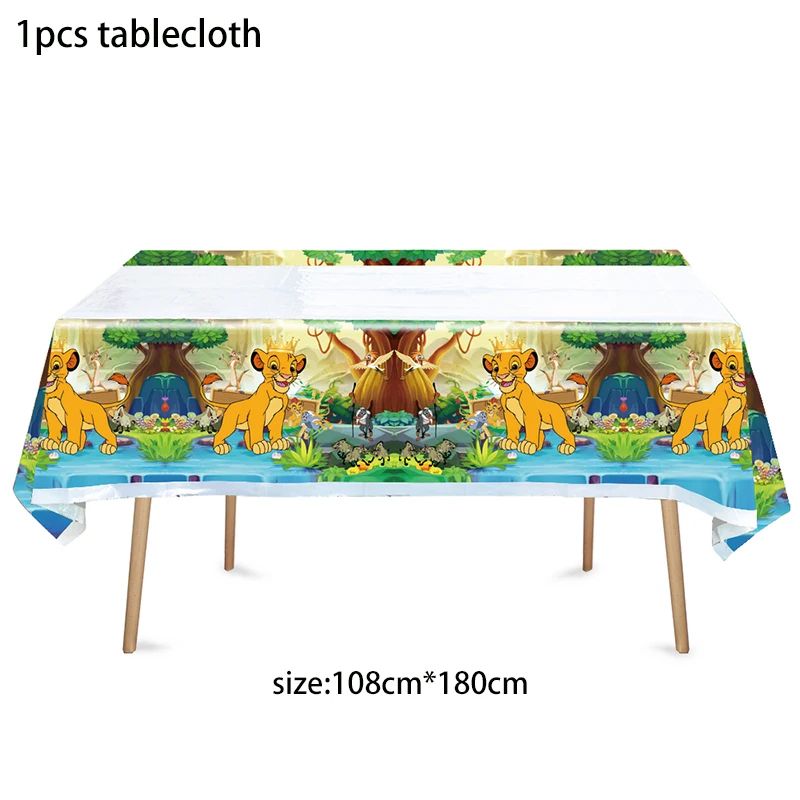 Disney Lion King Simba Themafeest Decoraties Cup Plate Banner Tafelkleed Achtergrond Voor Kinderen Jongens Verjaardagsfeestje Decor Benodigdheden