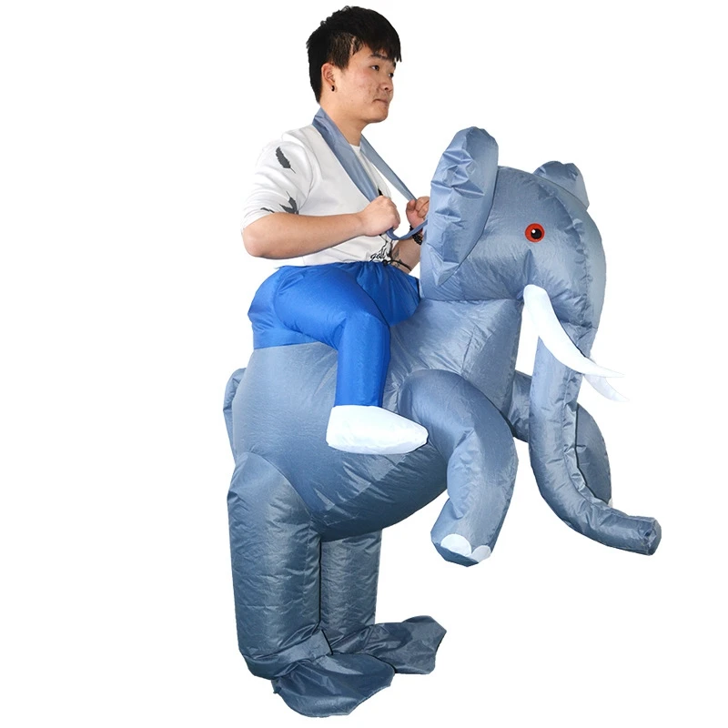 Inflatable Elephant Costume Party Carnival Cosplay Dress Halloween Blow Up Suit Animal for Women Men Kids