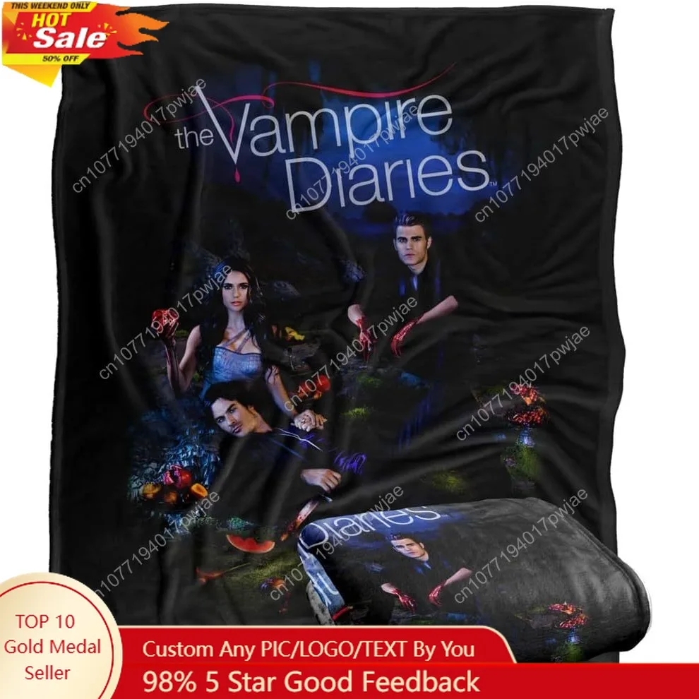 Vampire Diaries Tempted Officially Licensed Silky Touch Super Soft Throw Custom blankets