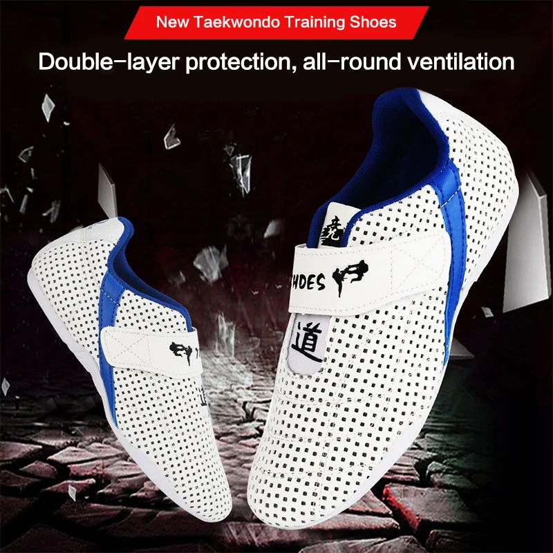 Ultra-Air-Permeable Children's Taekwondo Shoes for Adults, Breathable and Durable Rubber Soles for Professional Training of Boys