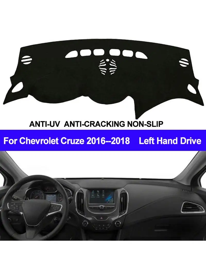 TAIJS pokrywa deski rozdzielczej samochodu dla chevroleta Cruze 2016 2017 2018 mata na deskę rozdzielczą Dash Pad samochodowy parasol przeciwsłoneczny Anti-UV Car Styling — zdjęcie 2