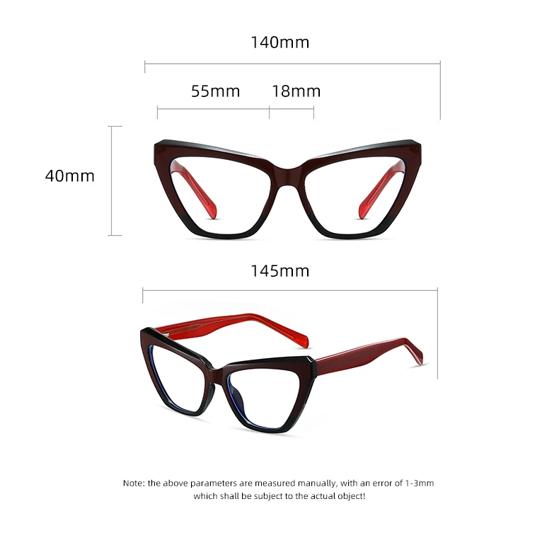 JMISUS 2025 موضة Cateye نظارات طبية الربيع الساق قصر النظر نظارات خلات فراشة النظارات التقدمية للنساء