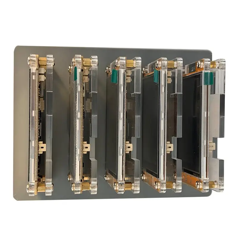 AED7-5X 735KH/S Nmminernerdminer+5 Slots Stand Upgraded Bitcoin Crypto Solo Lottery Miner 2.8 Inch Smart Display Miner