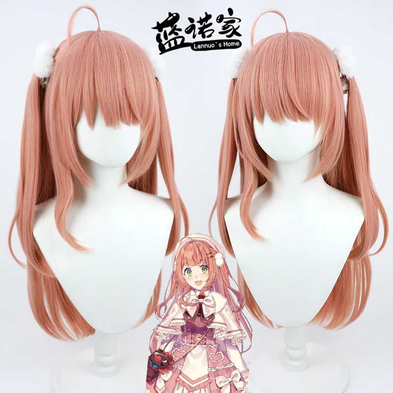 Virtual YouTube Vtuber Homma Himawari Cosplay Wig Halloween Carnival Party Props Synthetic Hair Heat Resistant Fiber + Wig Cap