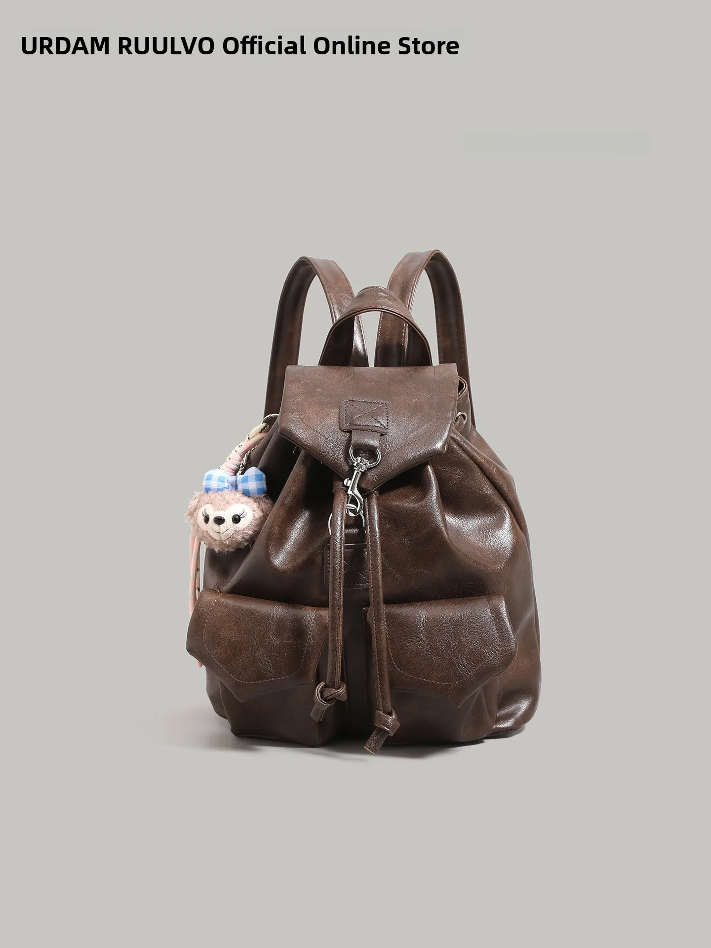 

UR Ретро кожаный комплекс Женская дорожная сумка Модный дизайн на шнурке Пригородная сумка Американский винтаж Sle Лоскутный интерьер