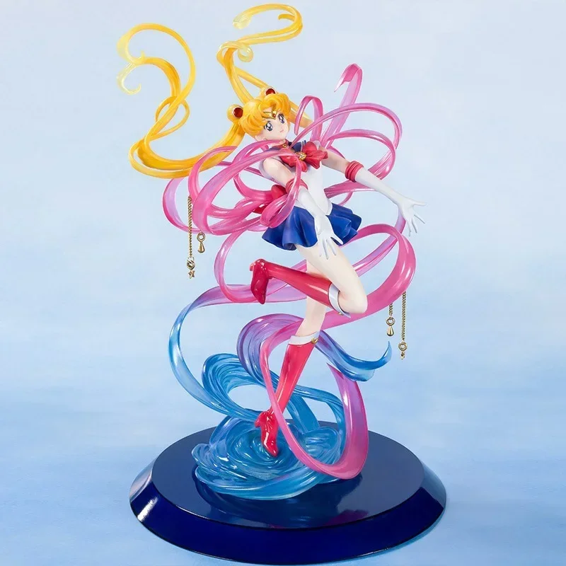 Anime Figure Sailor Moon Crystal Power Transformation Kawaii Girl Action Figurines Pvc Girl Model Doll Statue Toy Decors  Gifts