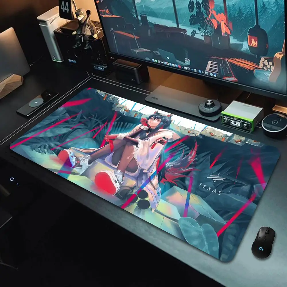 

90x40CM Desk Mats Soft Natural Rubber Computer Table Mat Anime Arknights Gabinete Mouse Pad Gamer Large Custom Home New Mousepad