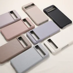 Litchi Pattern Leather Case For Google Pixel 11 10 9 Pro XL 8 7 6 Pro 9A 8A 7A 6A 10A Top and Bottom Empty Hard Shockproof Cover