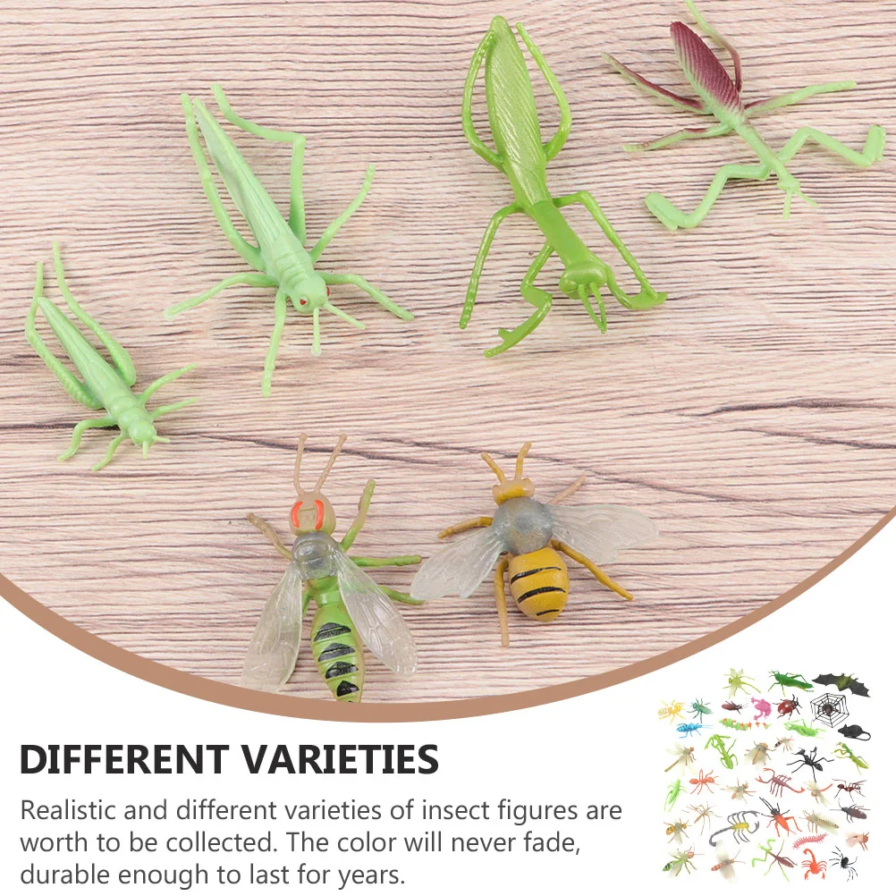 39 Pcs Insect Model Toys Realistic Bugs Figures Simulation Insects Mini Plastic Child