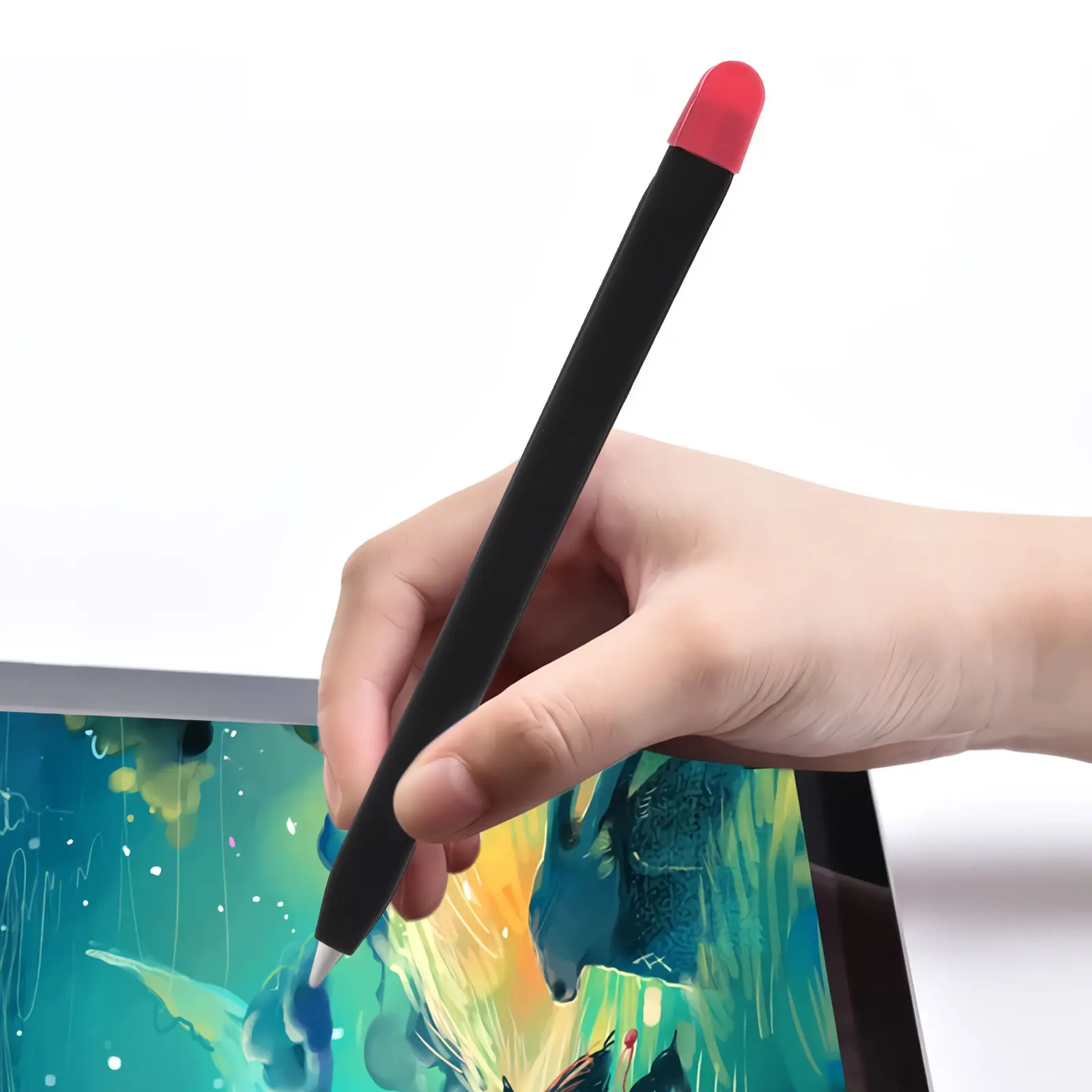 1Set Silicone Handwriting Pen Protective Sleeve Cover for Pencil 2Nd Generation Anti-Slip Scratch-Resistant Soft Touch Pen