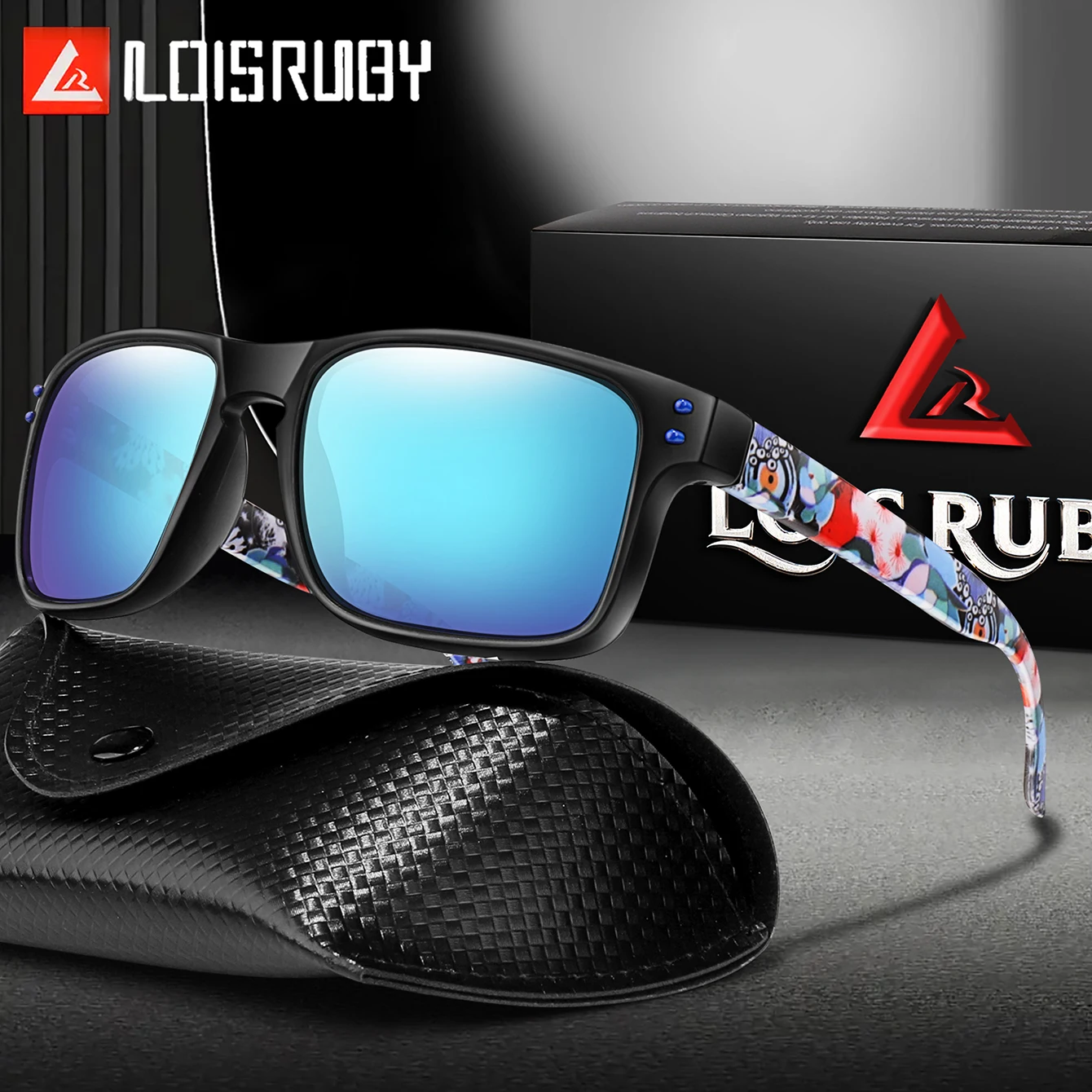 Polarisierte Sonnenbrille, UV400, winddicht, klassische Fahrradbrille für Männer und Frauen, Outdoor-Sport, Fahren, Wandern, Sonnenbrille mit Box