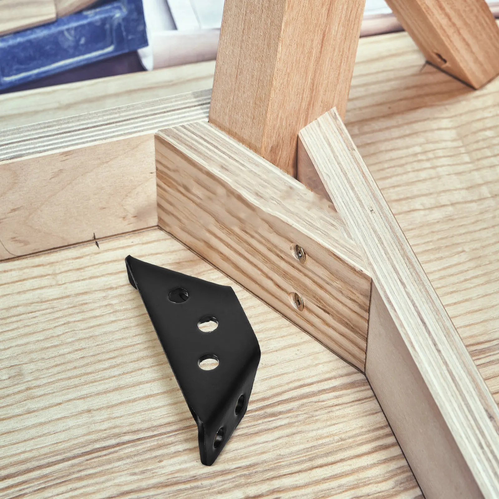12Sets Heavy Duty Cabinet Corner Brackets Stainless Steel Furniture Corner Connectors for Kitchen Bathroom Countertop Shelf