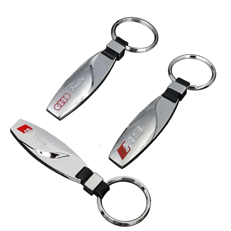 Car Logo Keyring Pandant Key Chain Holder for Audi A5 A3 A6 A4L A6L B5 B6 B8 C5 Q3 Q5 Q7 S4 S5 S6 SQ3 SQ5 RS3 RS4 RS5 RS6 RS7 TT