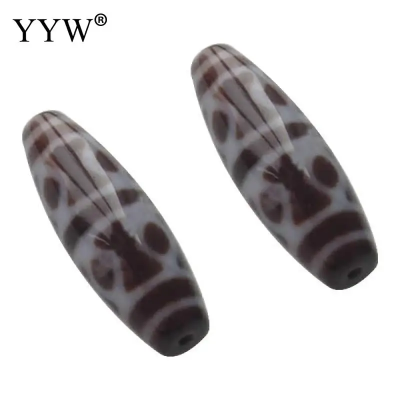 

Natural Tibetan Agate Onyx Dzi Beads Jewelry Making Men Oval Two Tone Grade AAA 12x38mm DIY Necklace Bracelet Accessories Bead