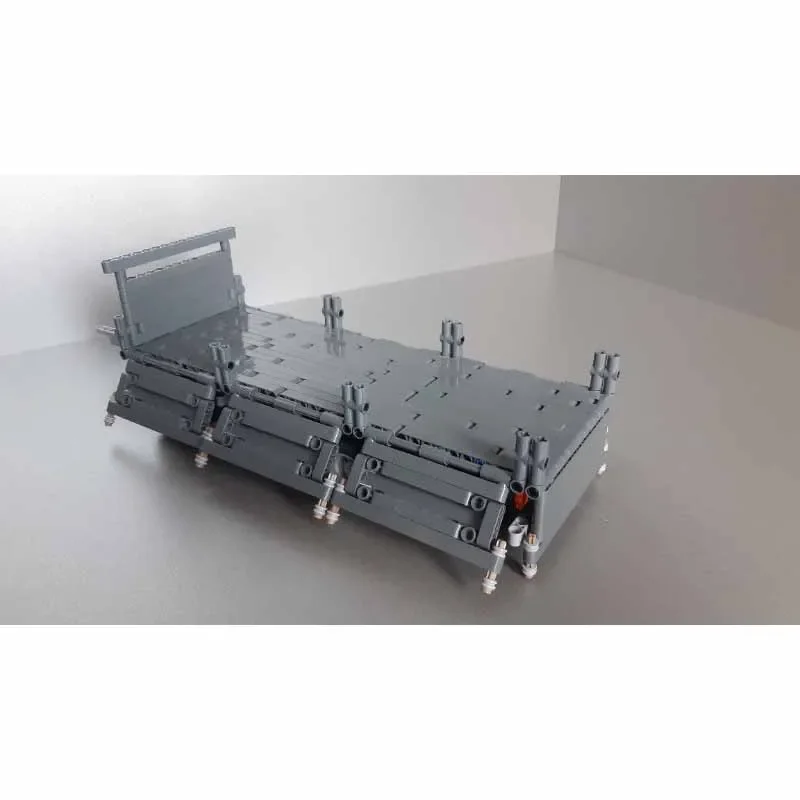 

MOC-181938 New Cargo Transport Three-Axle Flatbed Full Trailer Building Block Model 797 Parts Boys' Children's Birthday Toy Gift