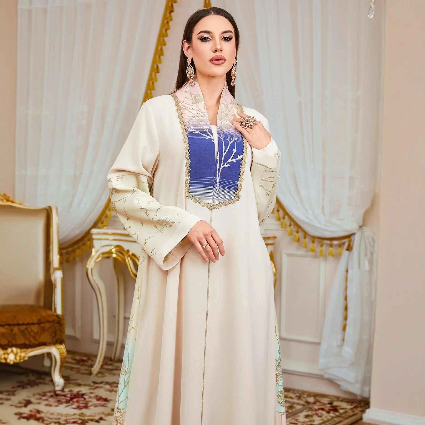 

Dubai Dress Women Abaya Eid Muslim Kaftan Elegant Party Kaftan Ramadan Long Dresses Arab Robe 2026 Muslim Dress for Women