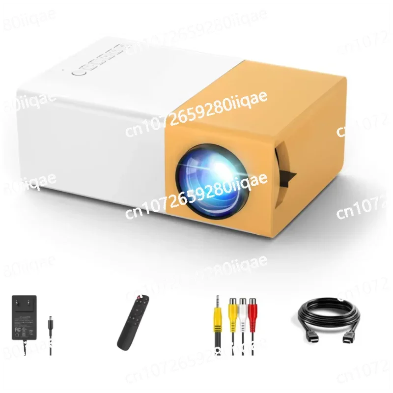 Mini Light Emitting Diode Portable 320 * 240 Pixel 1080p Mobile Video 4k Video Screen TV LCD Projector YG300