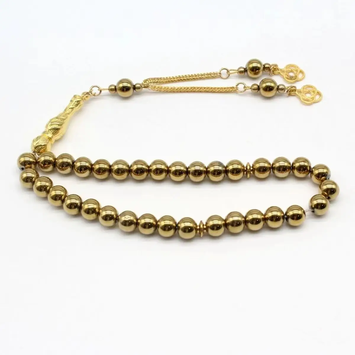 Islamic Prayer Beads 8mm 33 Beads Natural Stone Muslim Prayers Bead Daily Dhikr Tasbeeh Subha Tasbih Gift for Ramadan Hajj Umrah