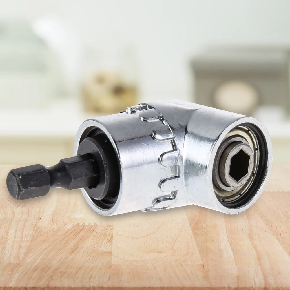 Adaptor Bor Sudut Kanan 105 Derajat, Shank Hex 1/4in, Pemegang Mata Bor Bersudut, Aksesoris Bor Sudut Kanan, Suku Cadang Perkakas Tangan