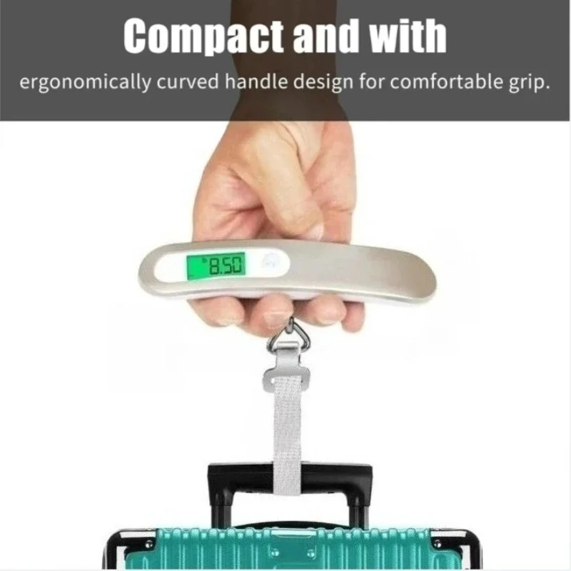 

Ручные цифровые весы для багажа с прозрачным ЖК-дисплеем, легкий портативный инструмент для взвешивания в путешествиях, отличная идея для подарка