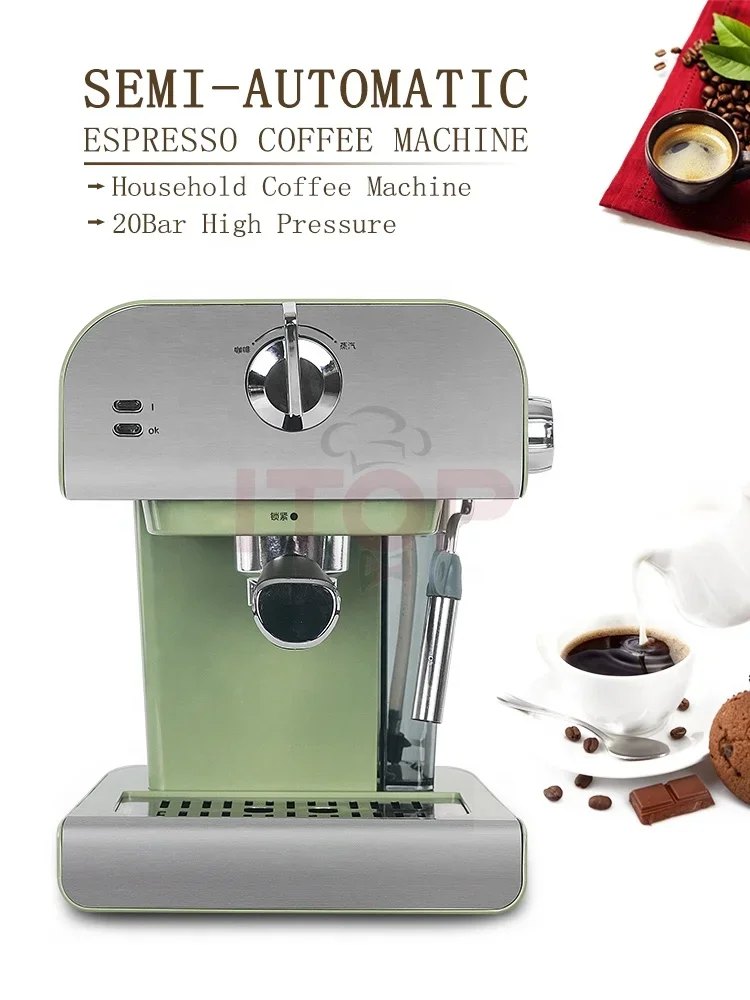 Macchina per caffè espresso per uso domestico Macchina per cappuccino da 20 bar Pompa ad alta pressione Macchina per fare il caffè da ufficio