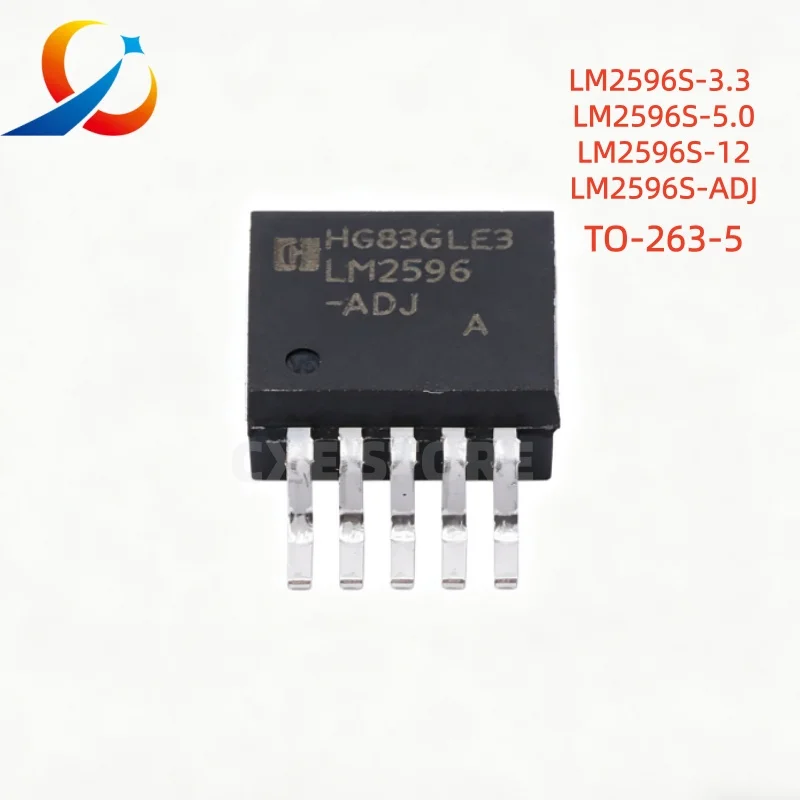 10PCS LM2596S-3.3 LM2596-5.0 LM2596S-12 LM2596-ADJ Switching Voltage Regulator/Buck Power Supply TO263-5 SMD Large Chip NEW