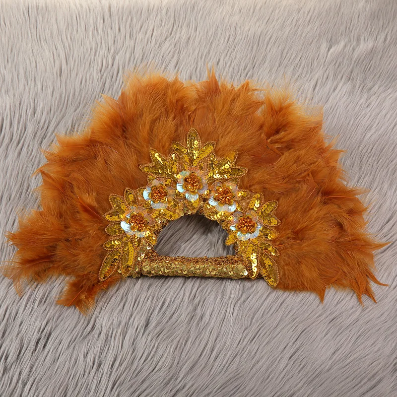 Elegant  feather fan, for the bride and bridesmaids to add a touch of romantic style, so that every moment becomes an eternal me image 3
