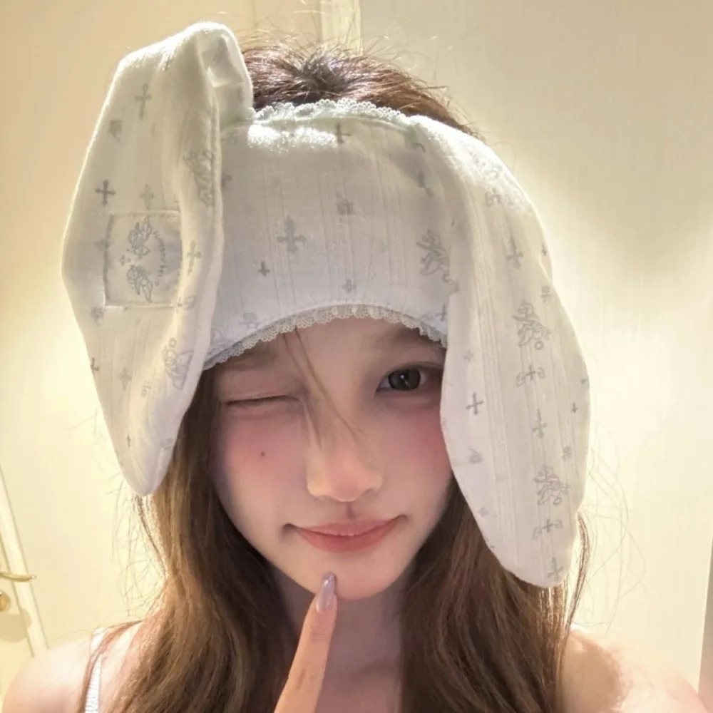 الأزياء بسط لوب الأذن أرنب عقال الكرتون الحلو الأرانب العين الظل لينة Kawaii أرنب الغمامة تصفيف الشعر التبعي #4