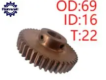 komori 43Teeth L40 X Roll Copper Gear OD69 ID16 T22 for Komori Machine Spare Parts
