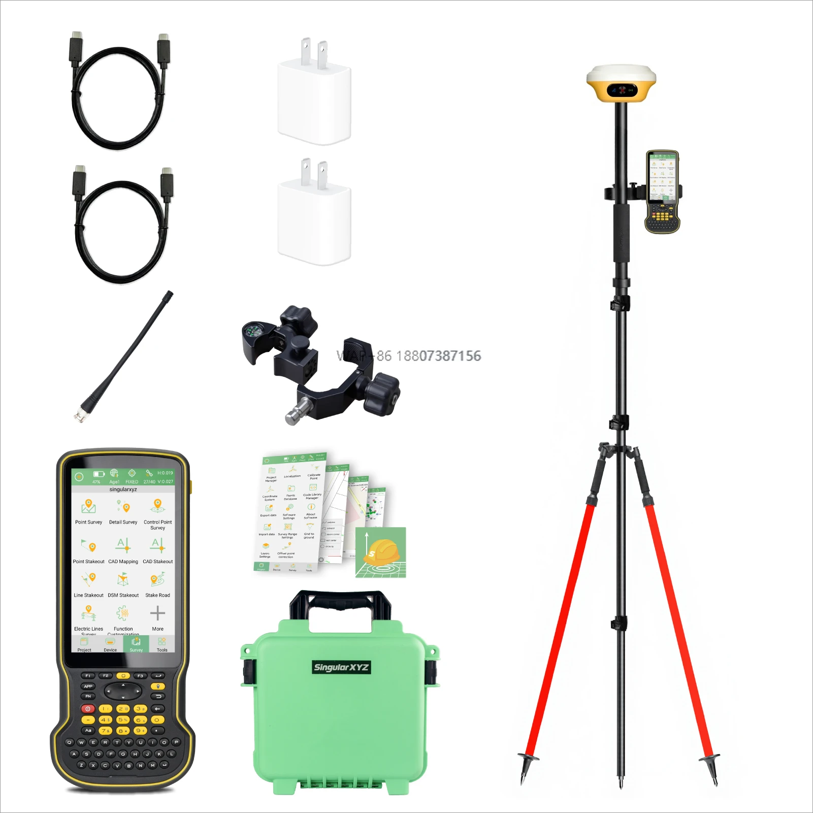 L1  GNSS Receiver Multi Constellation Support GPS GLONASS High Efficiency 1cm RTK Accuracy Base and Rover Set