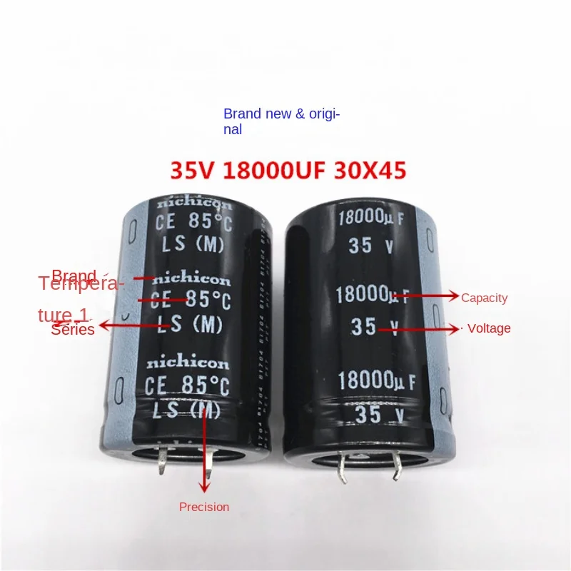 (1PCS) 35V18000UF 30X45 Nishicon electrolytic capacitor 18000UF 35V 30 * 45