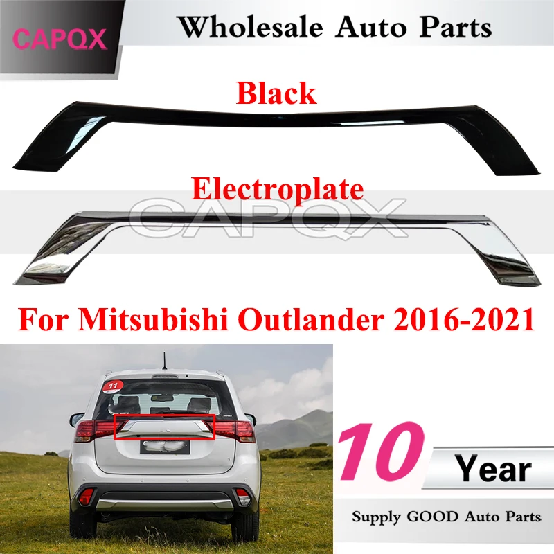 CAPQX Car Tailgate Trim Strip For Mitsubishi Outlander 2016-2021 Rear License Plate Decorative Panel