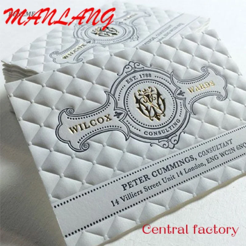 Custom  Creative Super Luxury Sample Gold Foil Embossed Business Cards Designer Online