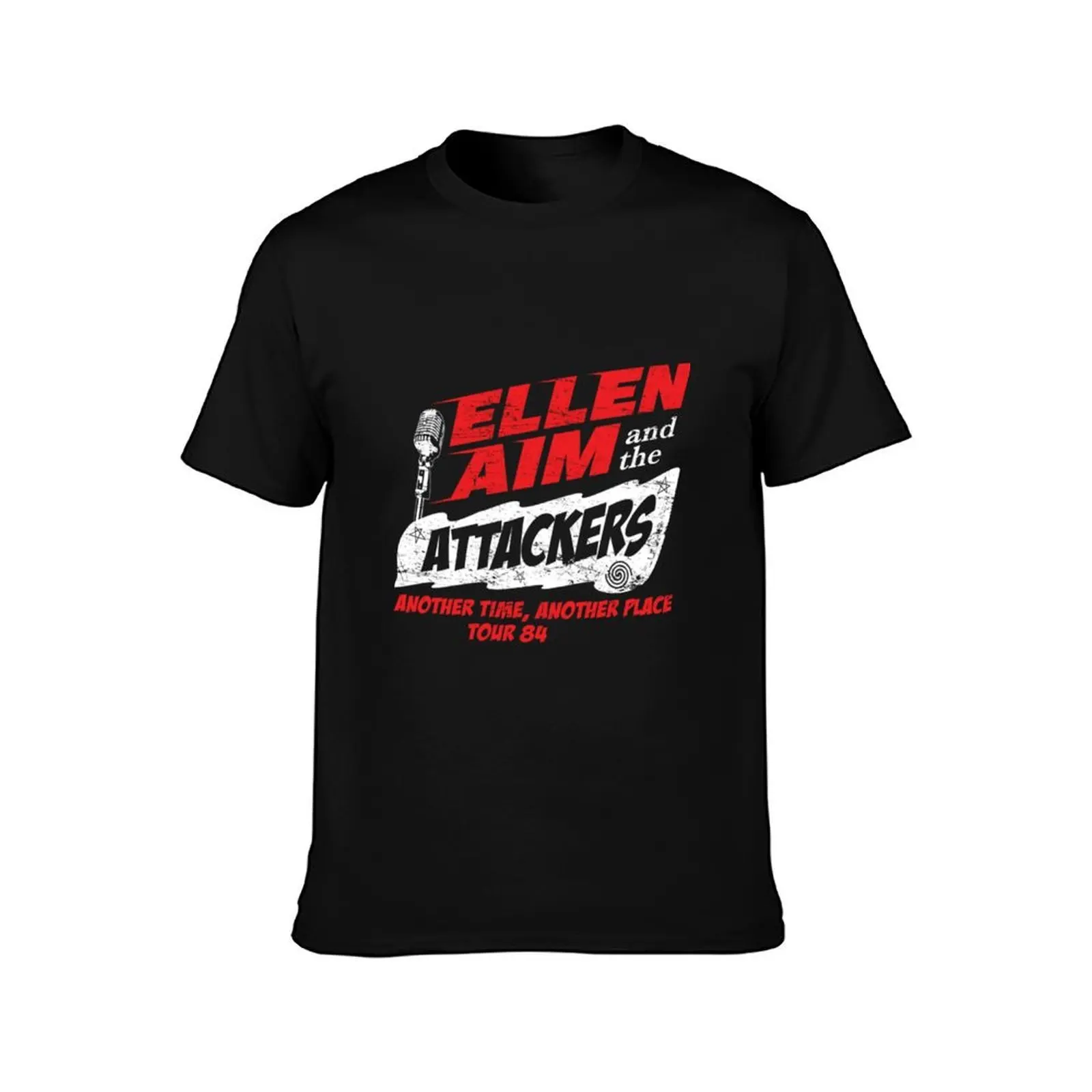 Ellen Aim & the Attackers T-Shirt, Summer Casual Cotton Tee, Oversized Streetwear Tops, Vintage Graphic Print, Unisex Men Women