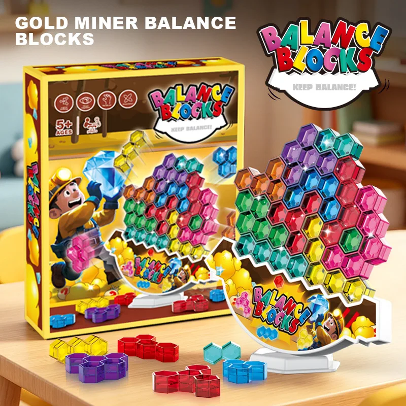New Swinging Stacking High Tetris Blocks Children's Balance Blocks Stacking Music Desktop Interactive Game