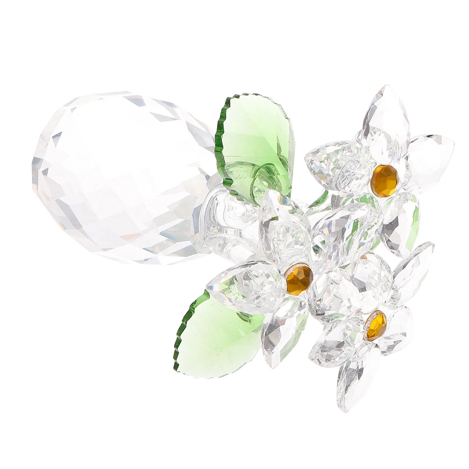 

1Pcs Creative Crystal Vase Decor High Quality Material Stable Design Unique Pineapple Shape Indoor Desktop Adornment