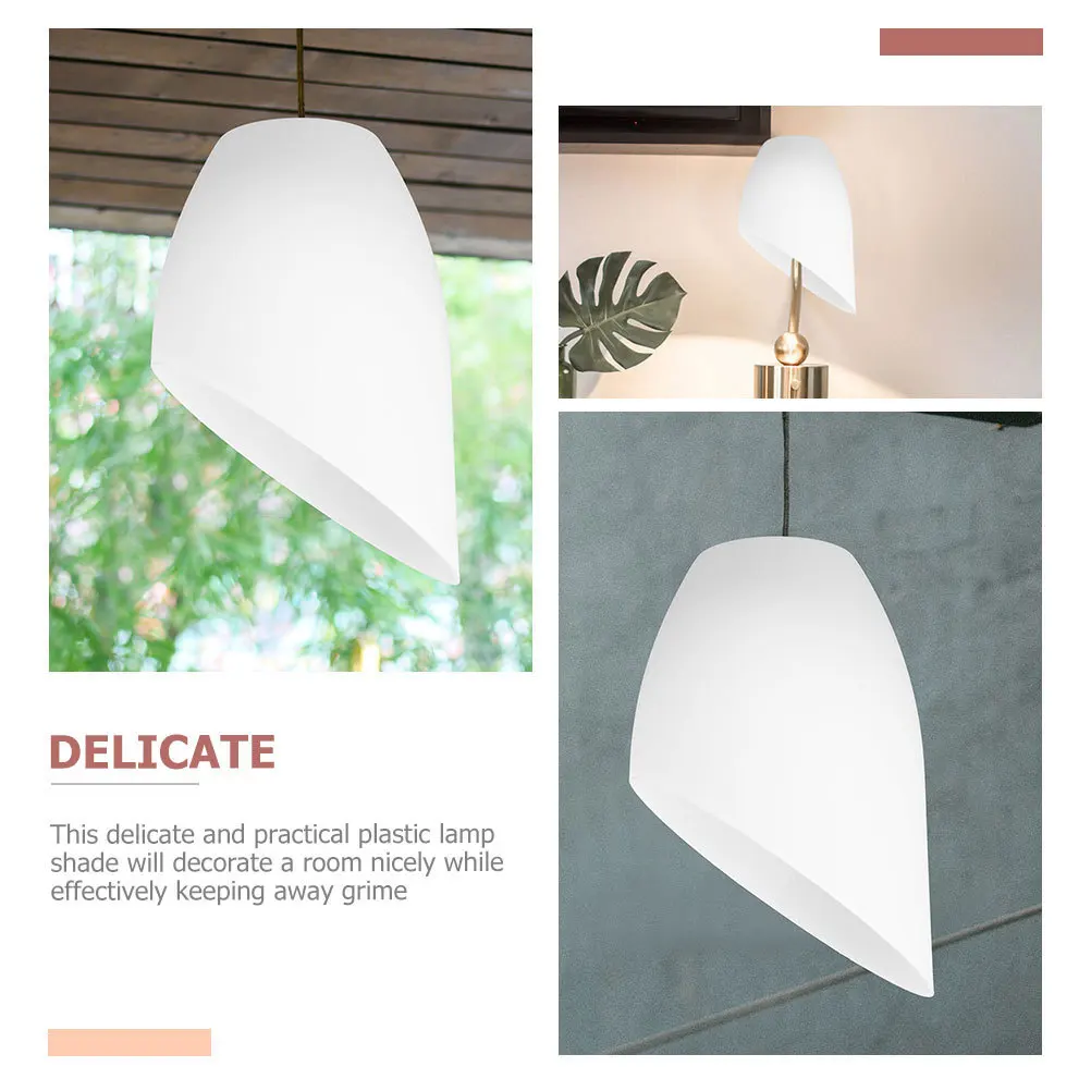 

2 шт. наклонных абажуров-подков из пластика, маленькие, простые в установке, для внутреннего освещения, теплый мягкий свет, декоративные