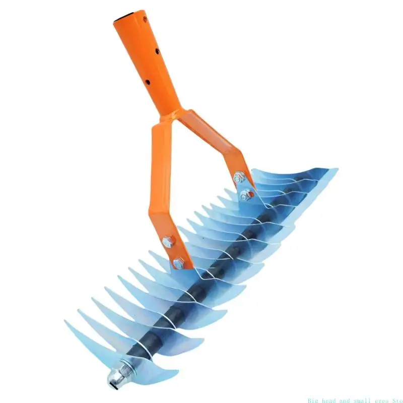 581C متعدد الاستخدامات 170 سم من القشور 4 أقسام قابلة للتعديل أسنان الفولاذ المقاوم للصدأ مثالية لتنظيف العشب الميت في المساحات