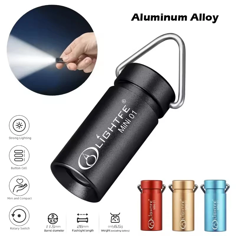 4.5G Mini Aluminum Alloy Flashlight Small Torch Waterproof Camping Light White Light Outdoor Survival Tool Portable Pocket Keych