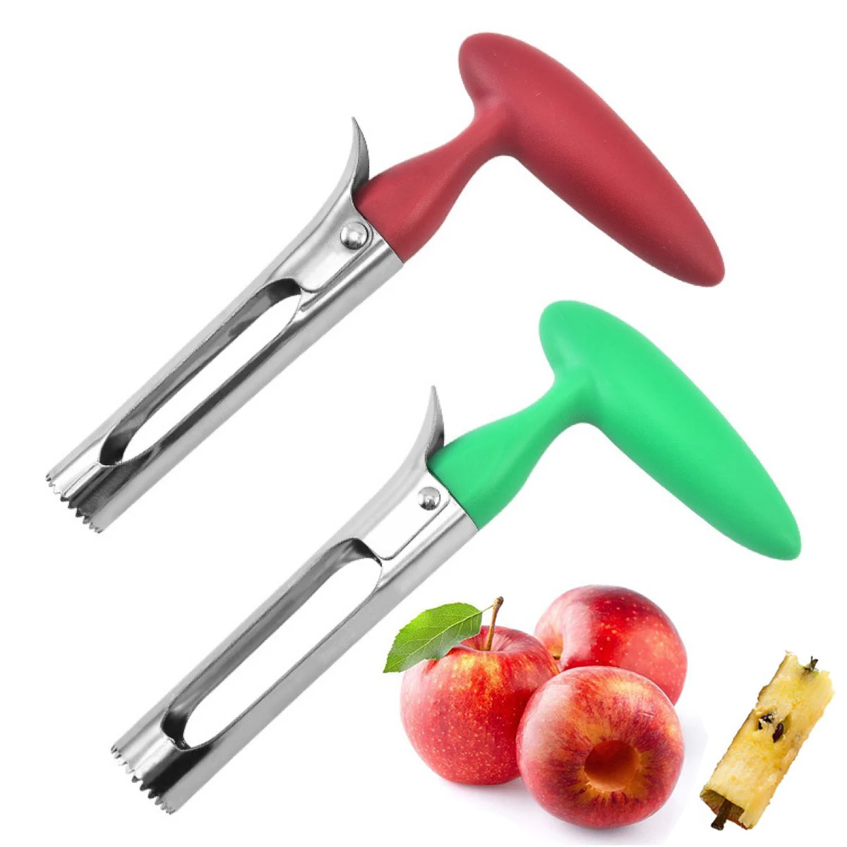 1Pcs Stainless Steel Apple Corer, Easy to Use and Clean Sturdy Core Remover, Fruit Pear Corer, Kitchen Tools Supplies