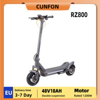 CUNFON RZ800 Adult Electric Scooter 1200W Motor 48V18AH Battery City EScooter 10.5 Inch Tire E-Scooter