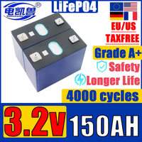 Neue 3,2 V 150Ah LiFePO4 batterie phosphat Zelle DIY 4s 12v 24V Motorrad Elektrische Auto reise Solar wechselrichter Batterien D