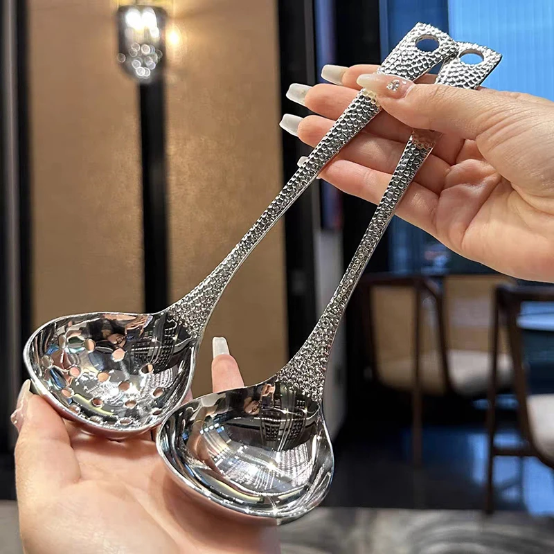 Stainless Steel Soup Spoon Deepen Large Capacity Spoon Silver Mirror Polished Flatware Soup Rice Home Kitchen Tableware